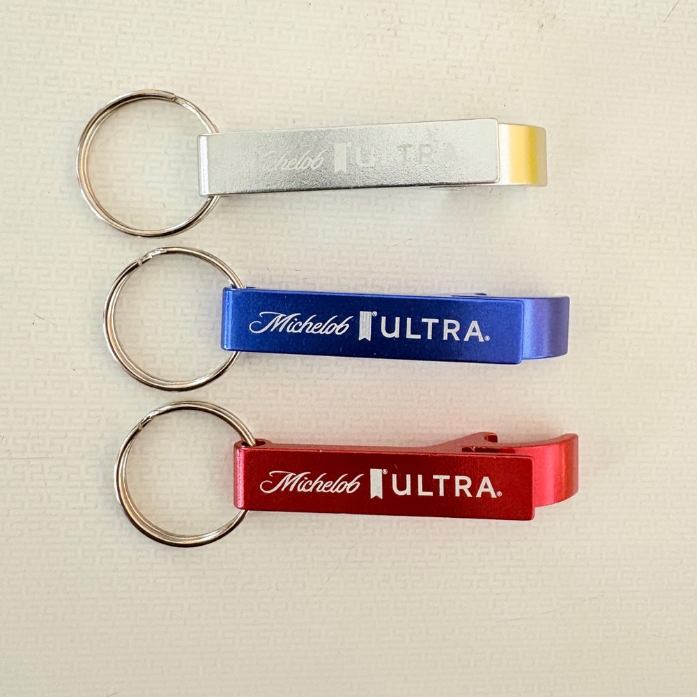 3 Michelob ULTRA Bottle Can Opener Keychain